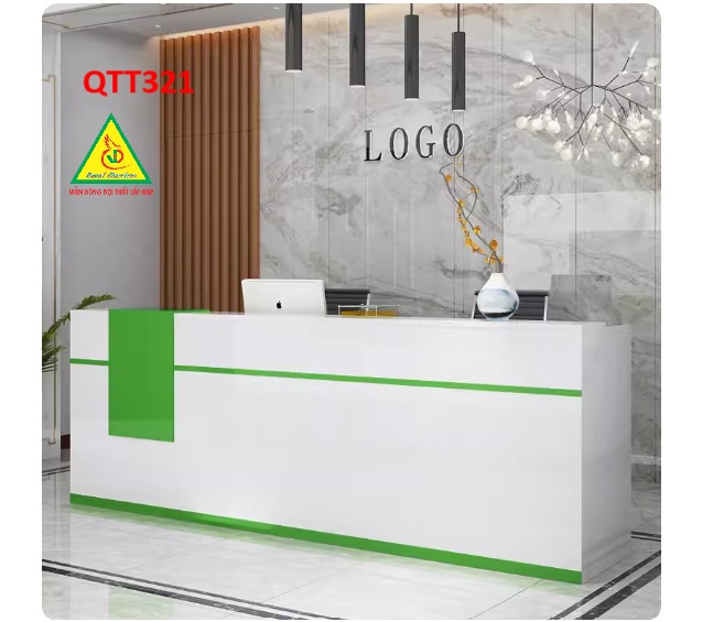Bàn lễ tân, quầy bán hàng, bàn dịch vụ thương mại đơn giản và hiện đại QTT321