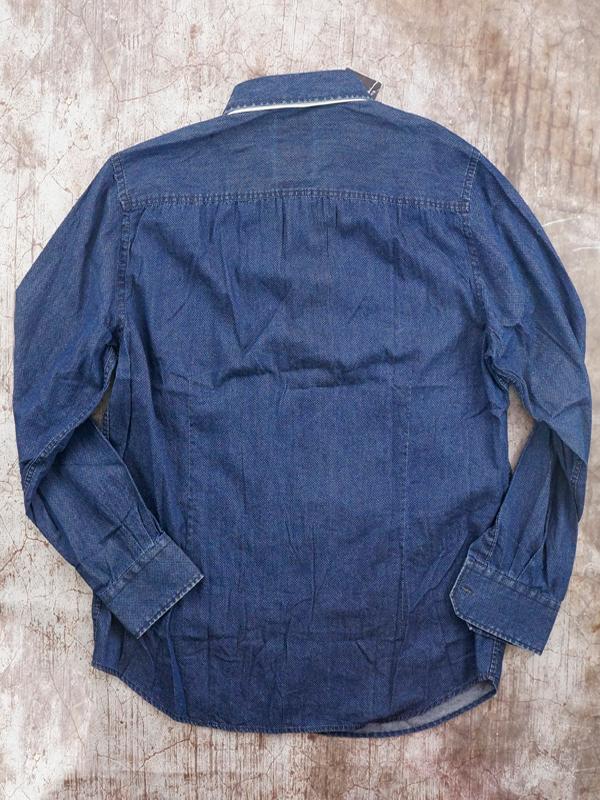 Áo Sơ Mi Nam State Of Art Plain Indigo Denim Shirt - SIZE L