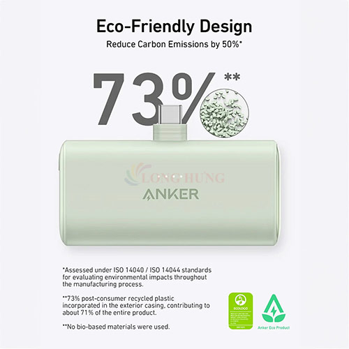 Hình ảnh Sạc dự phòng kèm cổng sạc USB-C dạng gập Anker Nano Power Bank 1Type-C PD 22.5W 5000mAh A1653 - Hàng chính hãng