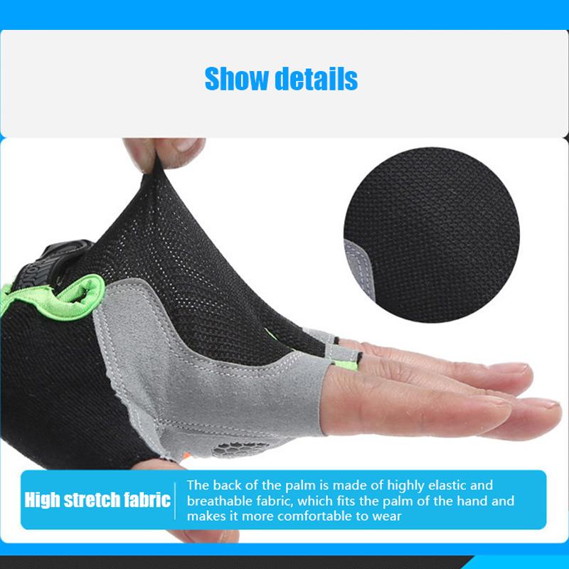 Mùa Hè Găng Tay Xe Đạp Ngón Bycicle Găng Tay Nam Nữ Chống Trơn Trượt Đi Lưới Mtb Găng Tay Xe Đạp Phụ Kiện Xe Đạp Color: pink ordinary Size: M