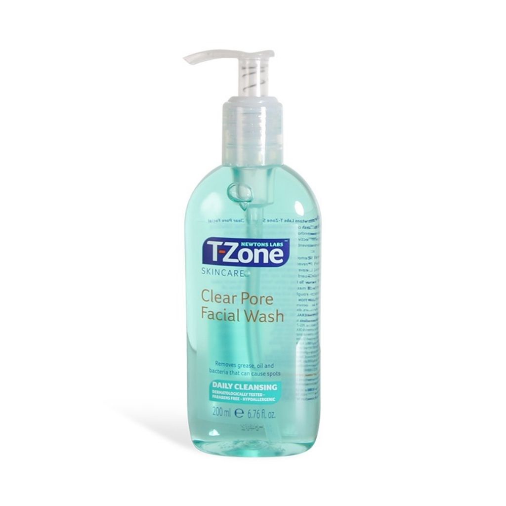 Gel Rửa Mặt Làm Sạch Sâu T-Zone Tinh Chất Tràm Trà An Toàn Cho Da Clear Pore Facial Wash 200ml