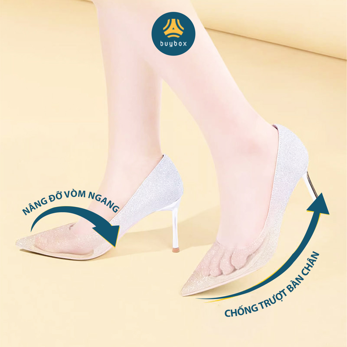 Miếng lót mũi giày đa năng 4D, chống đau ngón chân - buybox - BBPK14