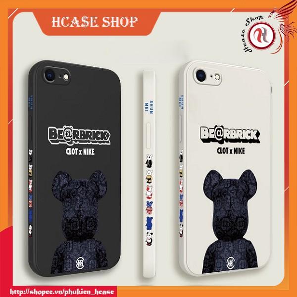 Ốp lưng dành cho iPhone 6/6plus/7/7plus/8/8plus/x/xr/xs/xsmax/11/11pro/11promax/12/12/pro/12promax -  Vuông cạnh BearBrick