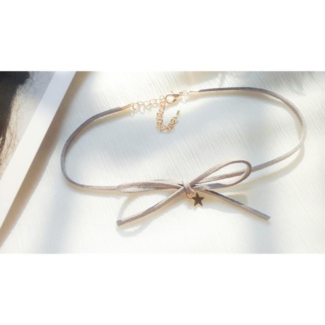 Vòng cổ nơ xinh phong cách dễ thương Choker phong cách hàn quốc