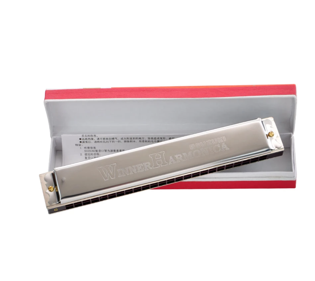 Kèn Harmonica Suzuki Winner W-24 Lỗ Tremolo Tone C Đô Trưởng