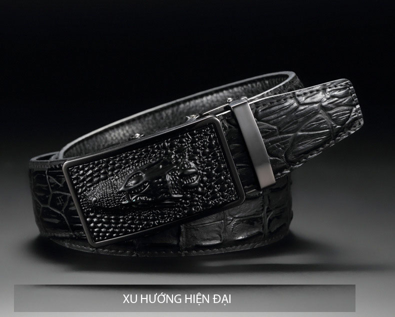 Thắt lưng/ dây nịt nam da bò thật phong cách Châu Âu mã 8019 - Dây nâu