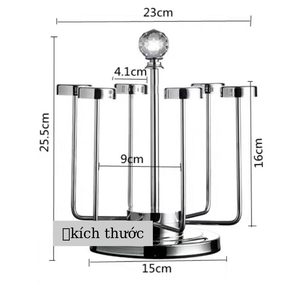 Giá Úp Cốc Đẹp Để Bàn, Giá Để Cốc Chén Inox Cao Cấp Chính Hãng MINIIN Xoay 360 Độ Sang Chảnh Và Tiện Dụng