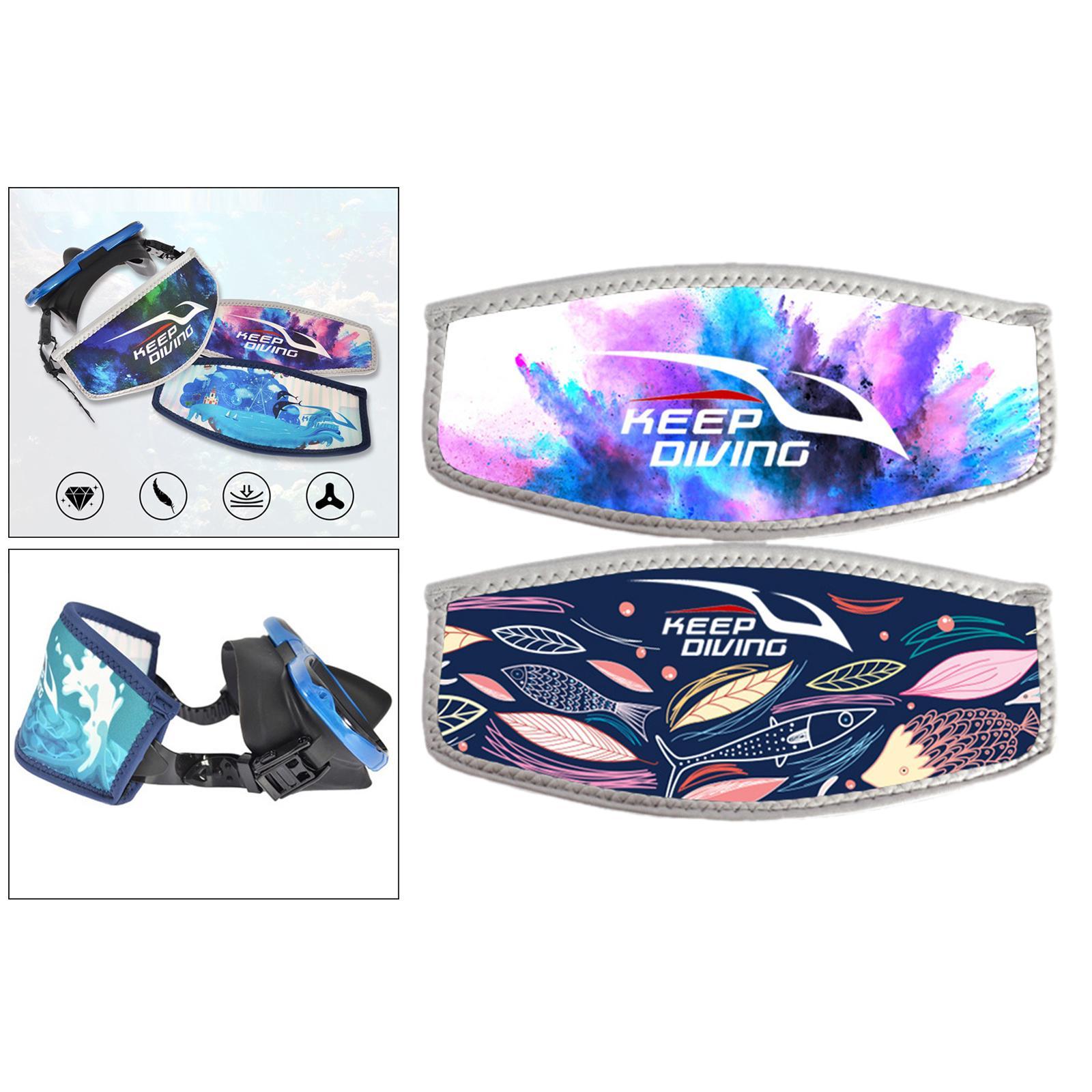 2xReplacement Padded Mask Strap Cover Scuba Diving Free Dive Pink