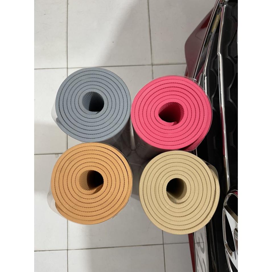 Thảm yoga Cao su VN - EVA 1 lớp 2 lớp 6mm chống trượt Độ bám cao TT5  Shalla {CHỐNG TRƯỢT