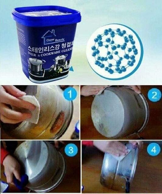 Tẩy trắng đa năng xoong nồi nền nhà Kem tẩy nồi đa năng - chất tẩy xoong nồi