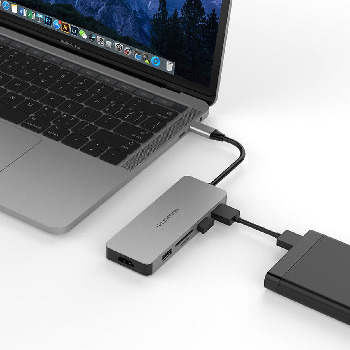 Bộ chuyển đổi USB-C 7 trong 1 Lention C17 Hàng Chính Hãng