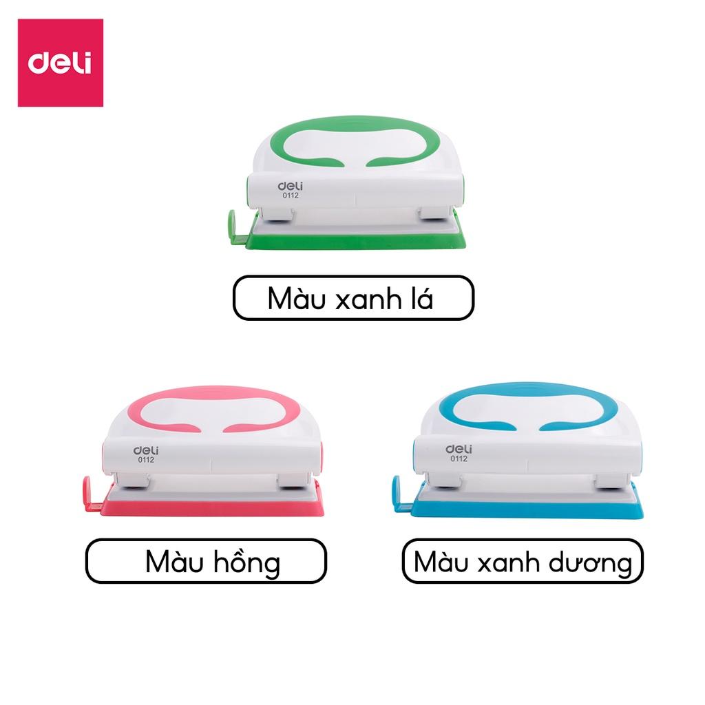 Máy Đục Lỗ Bấm Lỗ Giấy Vỏ Kim Loại 10 Tờ Deli - Phù Hợp Học Sinh Văn Phòng - E0112