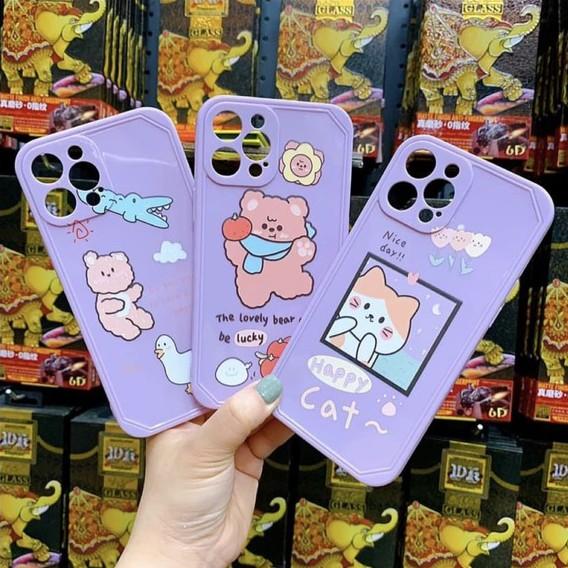 Ốp Iphon Mềm Dẻo Phủ Bóng In Hình Cute Dành Cho I..P11//11PROMAX/12PRO/12PROMAX