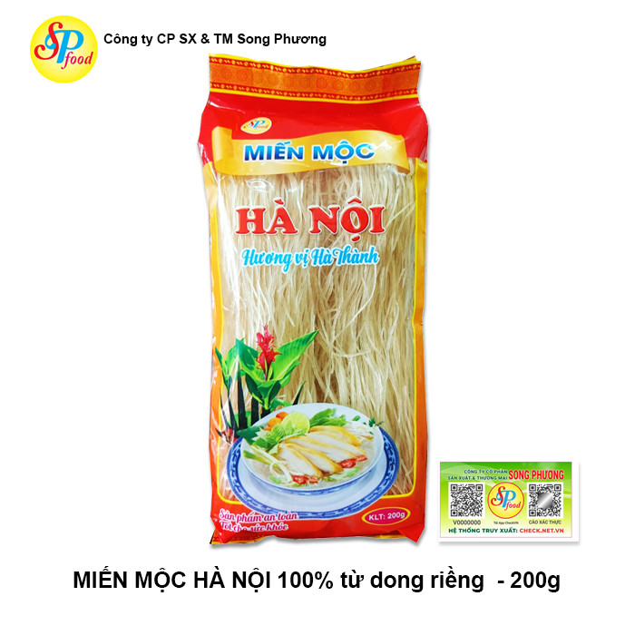 Miến Dong (100% củ Dong Riềng) - Miến Mộc Hà Nội - Hàng xuất khẩu Nhật- 200g