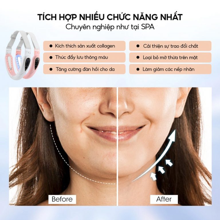 Máy Massage Nâng Cơ Mặt Vline tự nhiên JOOU 106A98 Công nghệ EMS 15 cấp độ, 5 chế độ Massage, 5 tia hồng ngoại - Công Nghệ Nhật Bản