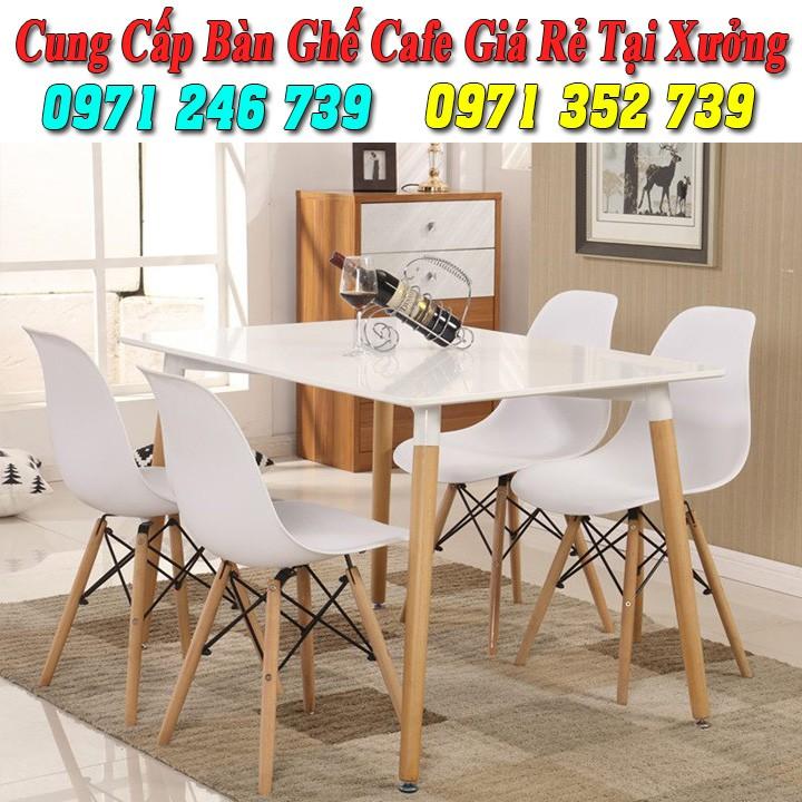 Ghế nhựa chân gỗ cafe, trà sữa