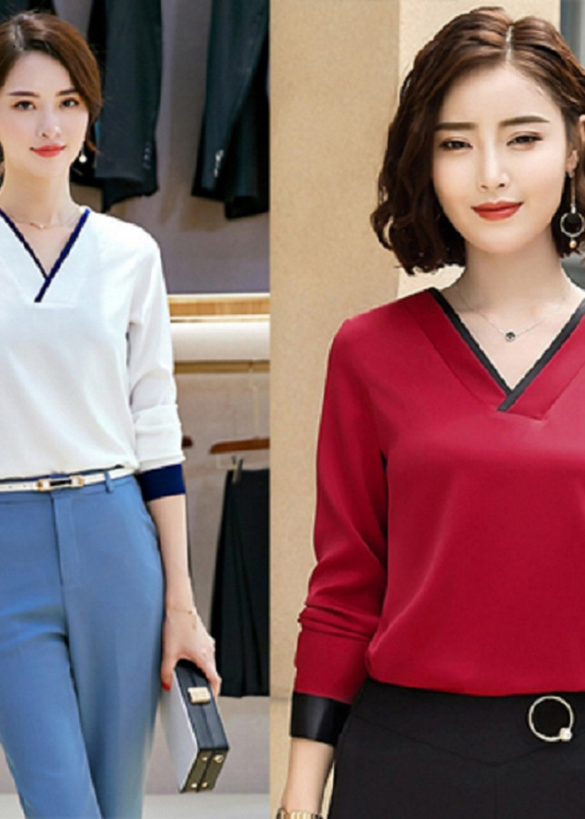 ÁO SƠ MI CỔ VIỀN MÀU
