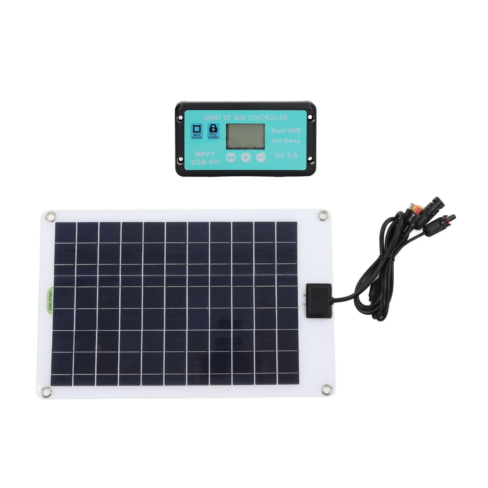 Solar Panel with Dual USB Mppt Controller Solar Charge Controller Waterproof