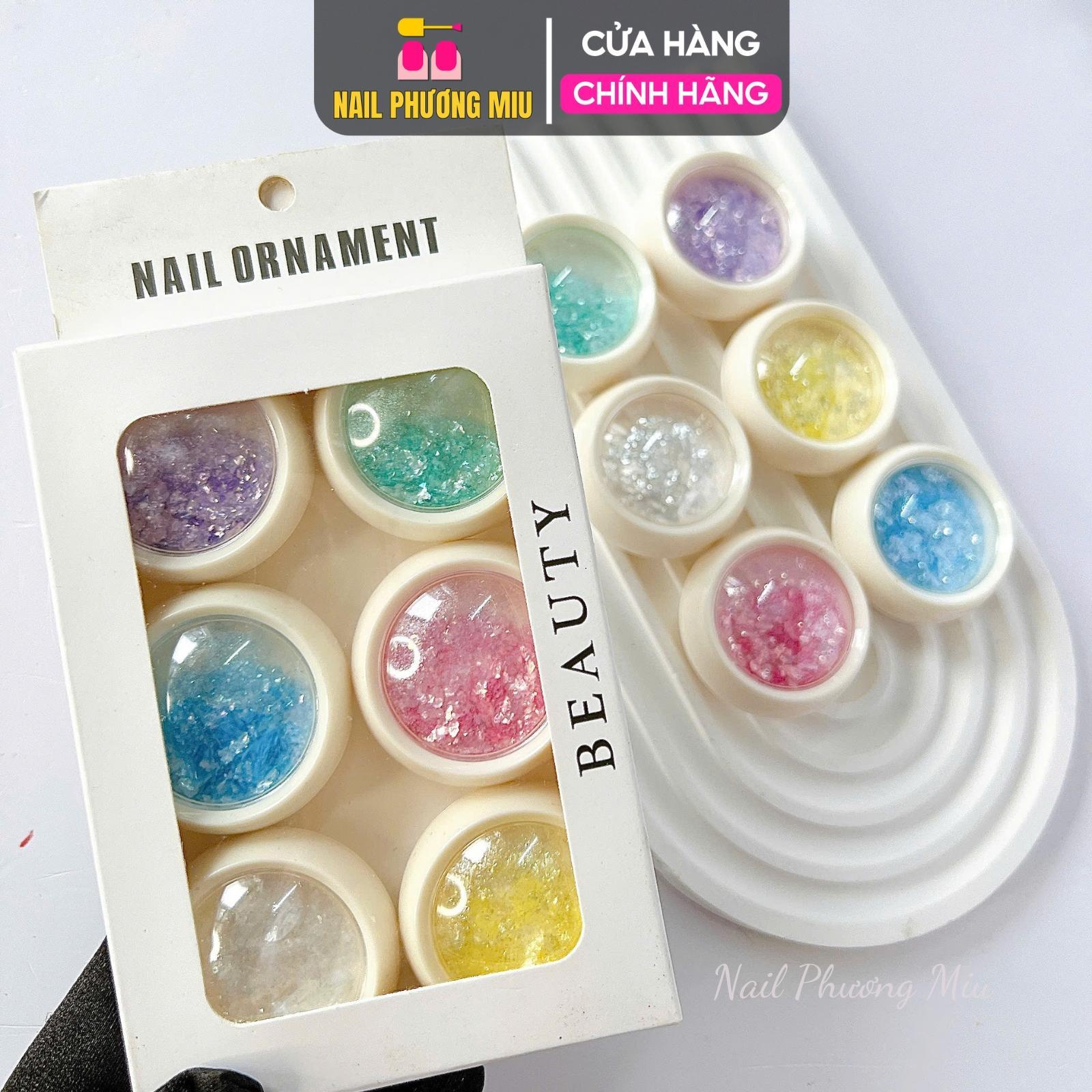 Nhũ Khổng Tước Kim Tuyến 6 Màu Trang Trí Móng Siêu Xinh, Gel Nhũ Đa Dạng Màu Sắc, Tạo Hiệu Ứng Ẩn Gel - Nail Phương Miu Nữ Sơn Gel