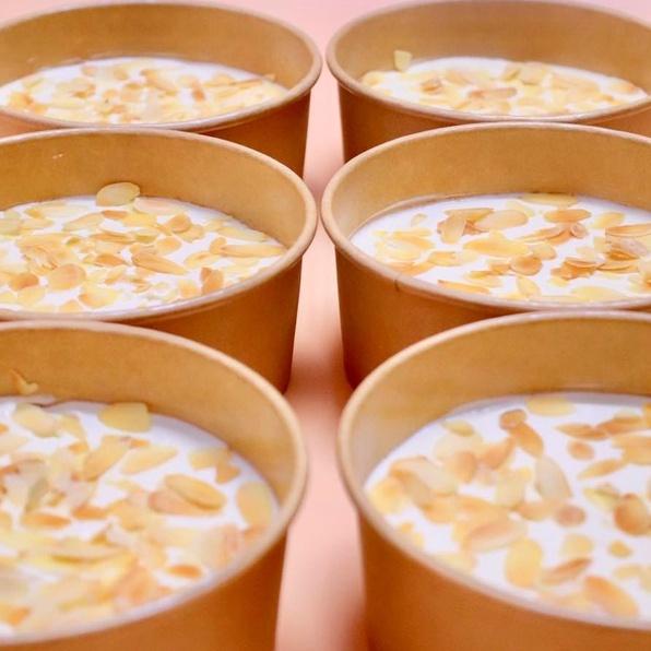 50 Hộp Tròn Giấy Kraft 750ml Dùng Nướng Bánh Bông Lan Trứng Muối 14cm