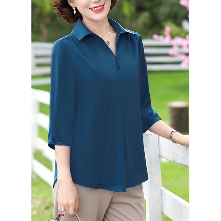 ÁO TRUNG NIÊN NỮ - ÁO SƠ MI TRUNG NIÊN PHỐI NÚT TAY LỠ, NHIỀU MÀU - THỜI TRANG QUÝ BÀ NHIỀU SIZE