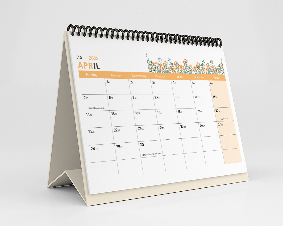 Lịch Bàn 2025 - Desk Calendar Nguyễn Trắc - Wild Flower and Herb