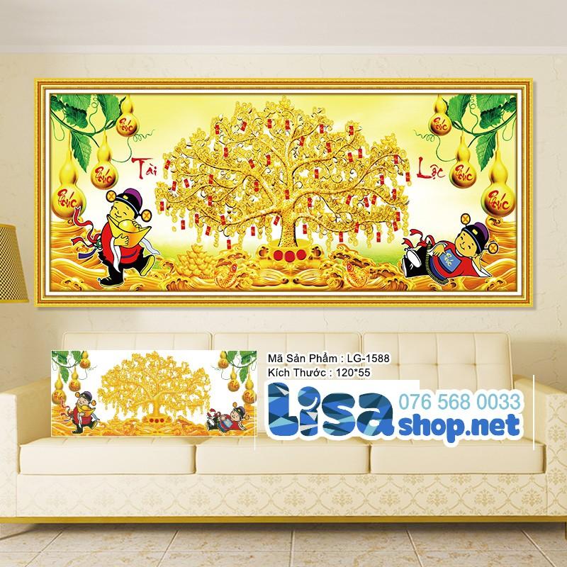 Tranh đính đá THẦN TÀI 120X50CM CHƯA ĐÍNH lg1588