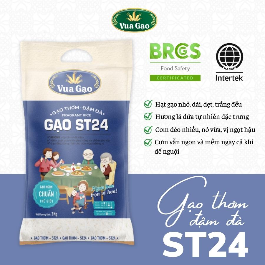 GẠO THƠM ĐẬM ĐÀ ST24 - VUA GẠO - TÚI 2KG