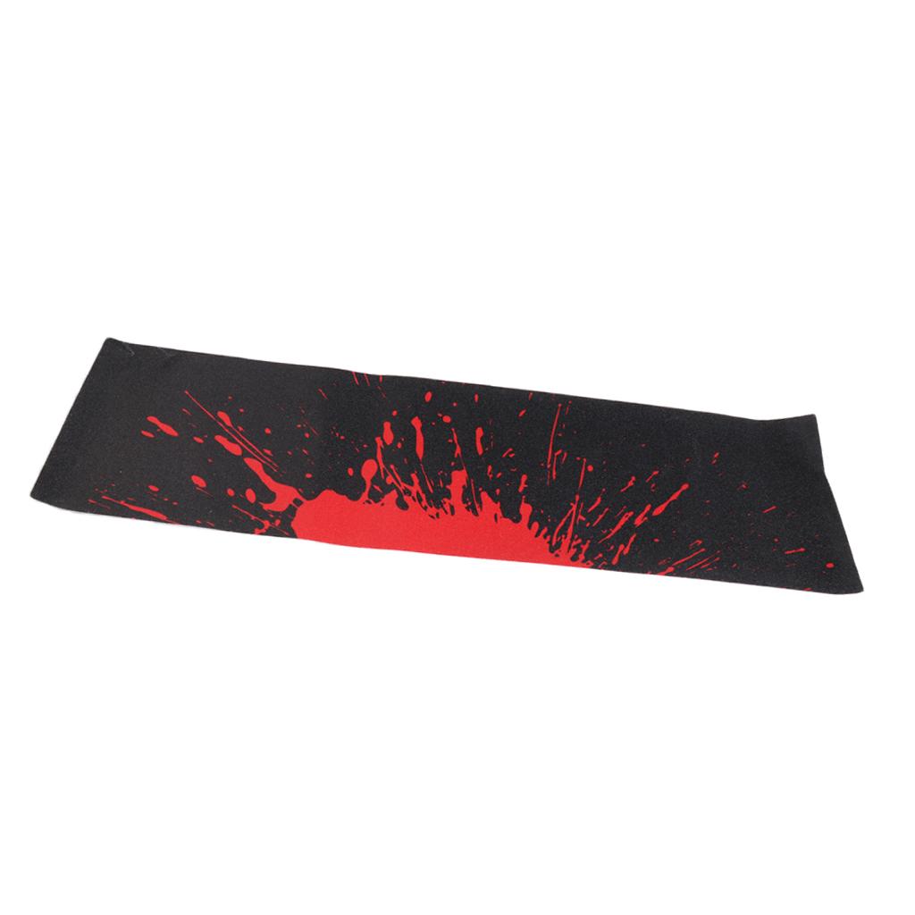 Skateboard Deck Sandpaper Grip Tape Griptape Sheet 84 x 23cm Black and red