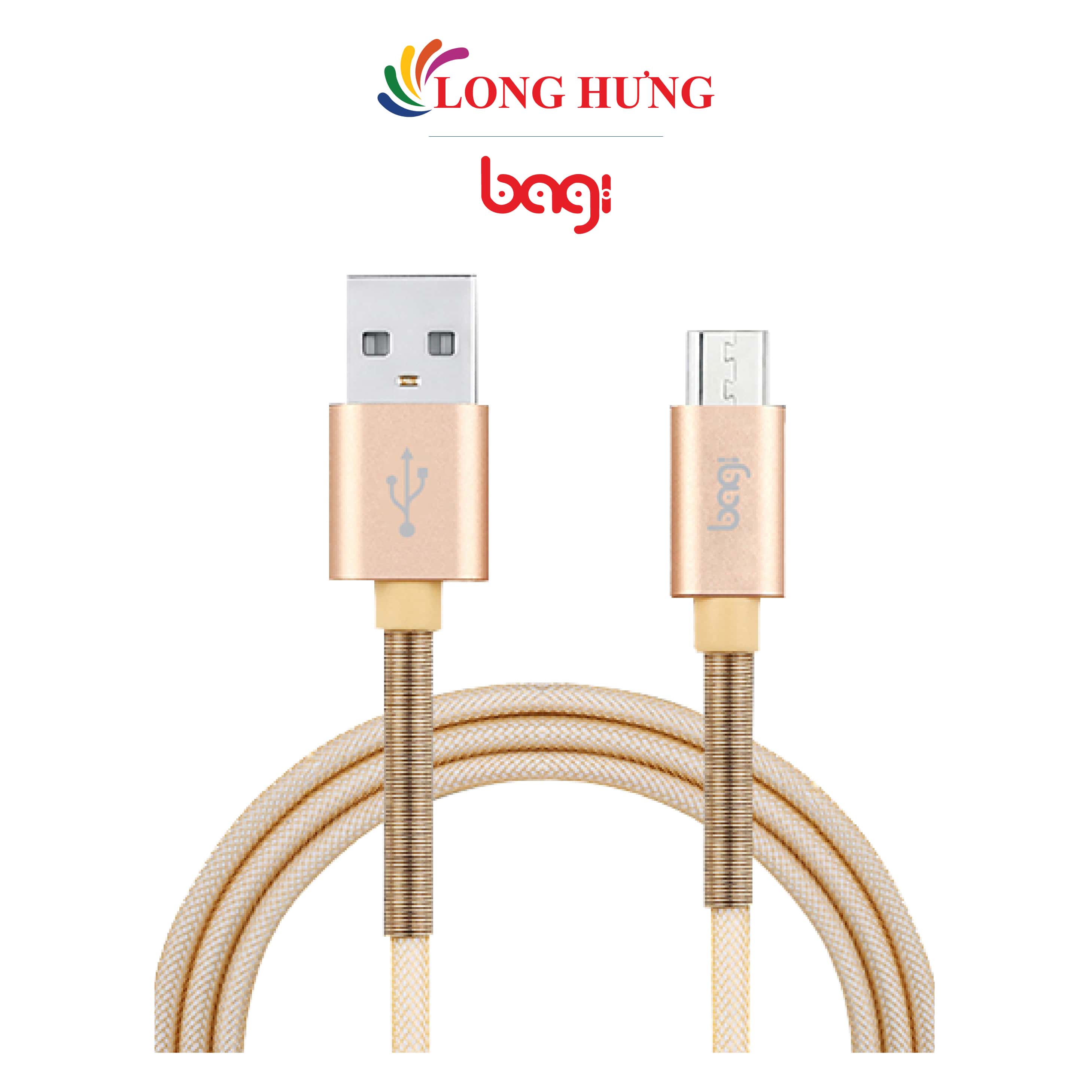 Cáp Micro USB Bagi dây lò xo 1m MF100 - Hàng chính hãng