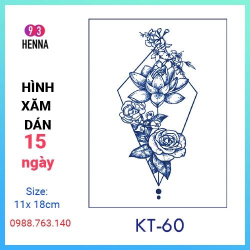 Hình Xăm Dán Tạm Thời Thảo Dược 15 Ngày mã KT60