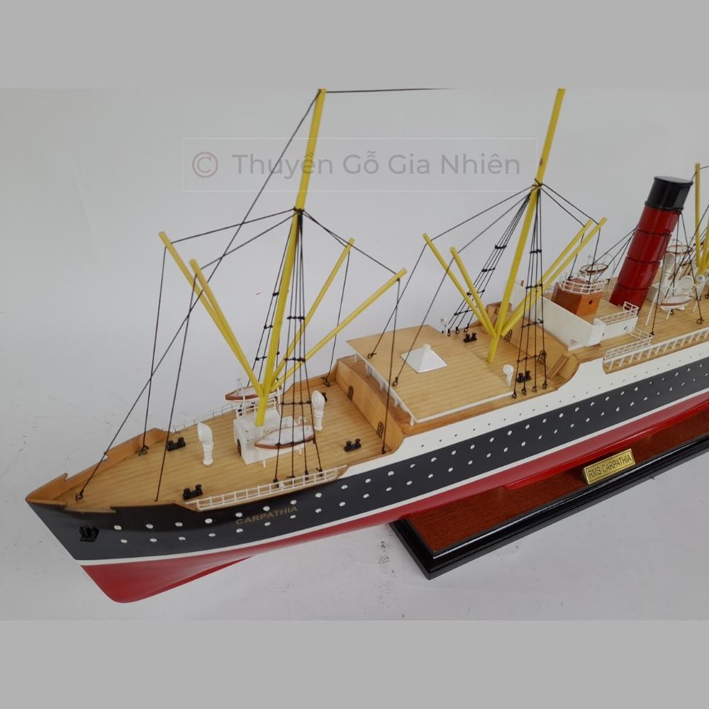 Mô Hình Thuyền Gỗ Phong Thủy Dạng Thuyền Du Lịch RMS CARPATHIA Chính Hãng Hàng Xuất Khẩu Chất Lượng Cao