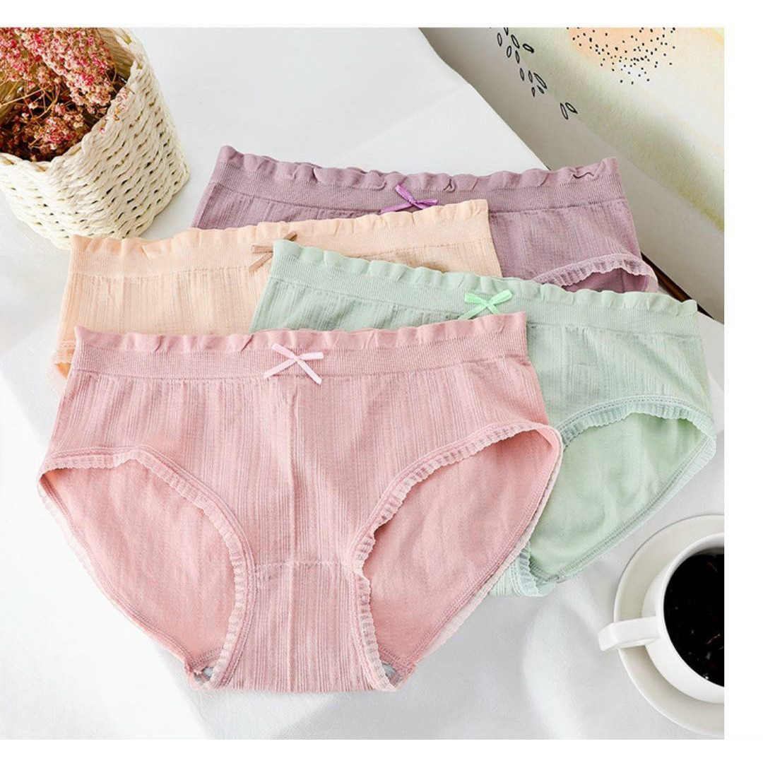 Combo 5 Quần Lót Nữ xuất Nhật 100% Cotton Sợi Tre Kháng Khuẩn Tốt