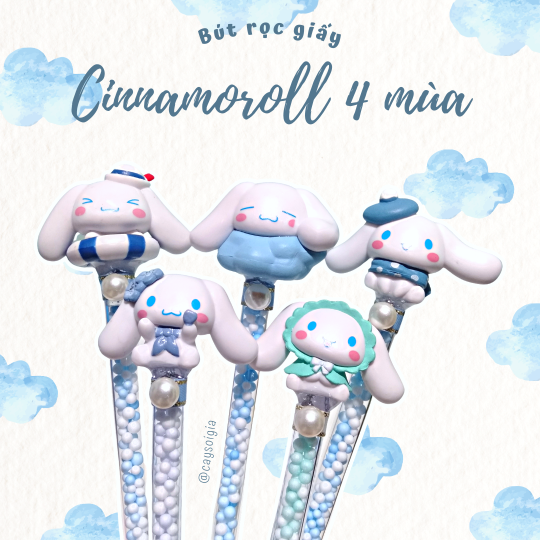 S106 - Bút dao rọc giấy chó Cinnamoroll bốn mùa dễ thương unbox đơn hàng, cắt sticker băng dán washi tape - Cây Sồi Già