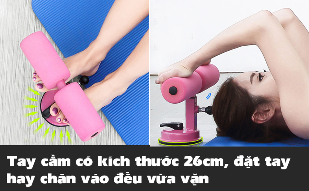 Dụng Cụ Tập Thể Dục Đa Năng Giúp Cải Thiện Vóc Dáng, Chất Liệu: Thép, Cao Su, Kích Thước: 27x20cm (Màu Ngẫu Nhiên) - Tặng Miếng Dán Giảm Đau