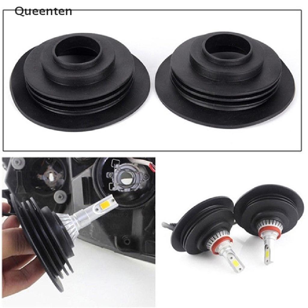 Queenten 1X Soft Rubber Dust Cover For Car Auto Headlight Universal LED Light Seal Cap QT