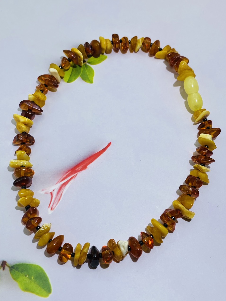 Chocker Hổ phách Mật lạp và Hoàng gia dạng thô