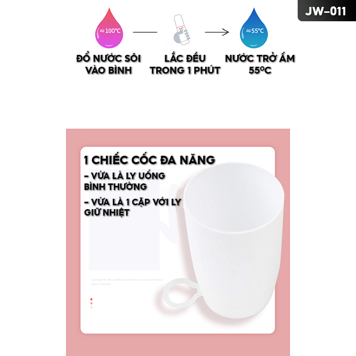 Cốc Lắc Làm Lạnh Làm Nóng Thức Uống Trong Tức Thì Dung Tích 280ml JW-011