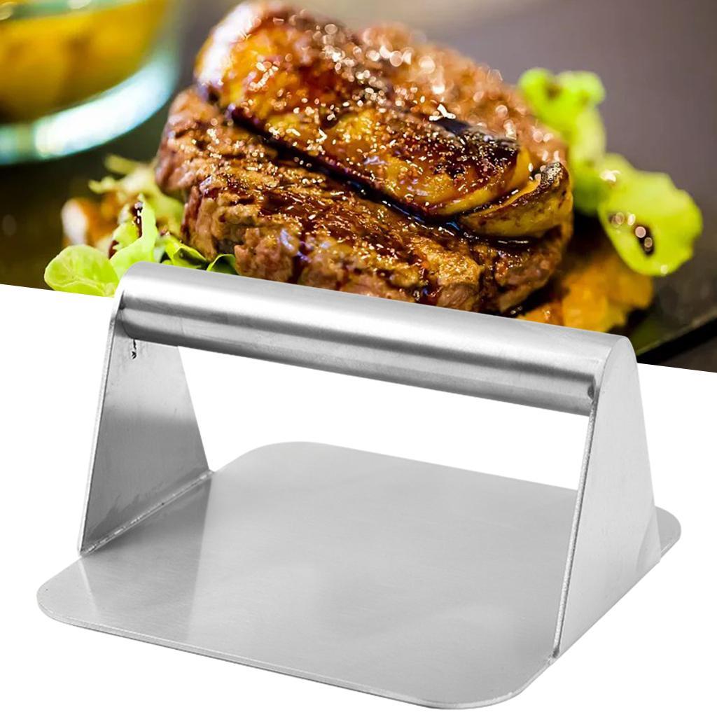 2pcs Manual Burger Press Meat Smasher Bacon No-Rust Accessory Kitchen Tool