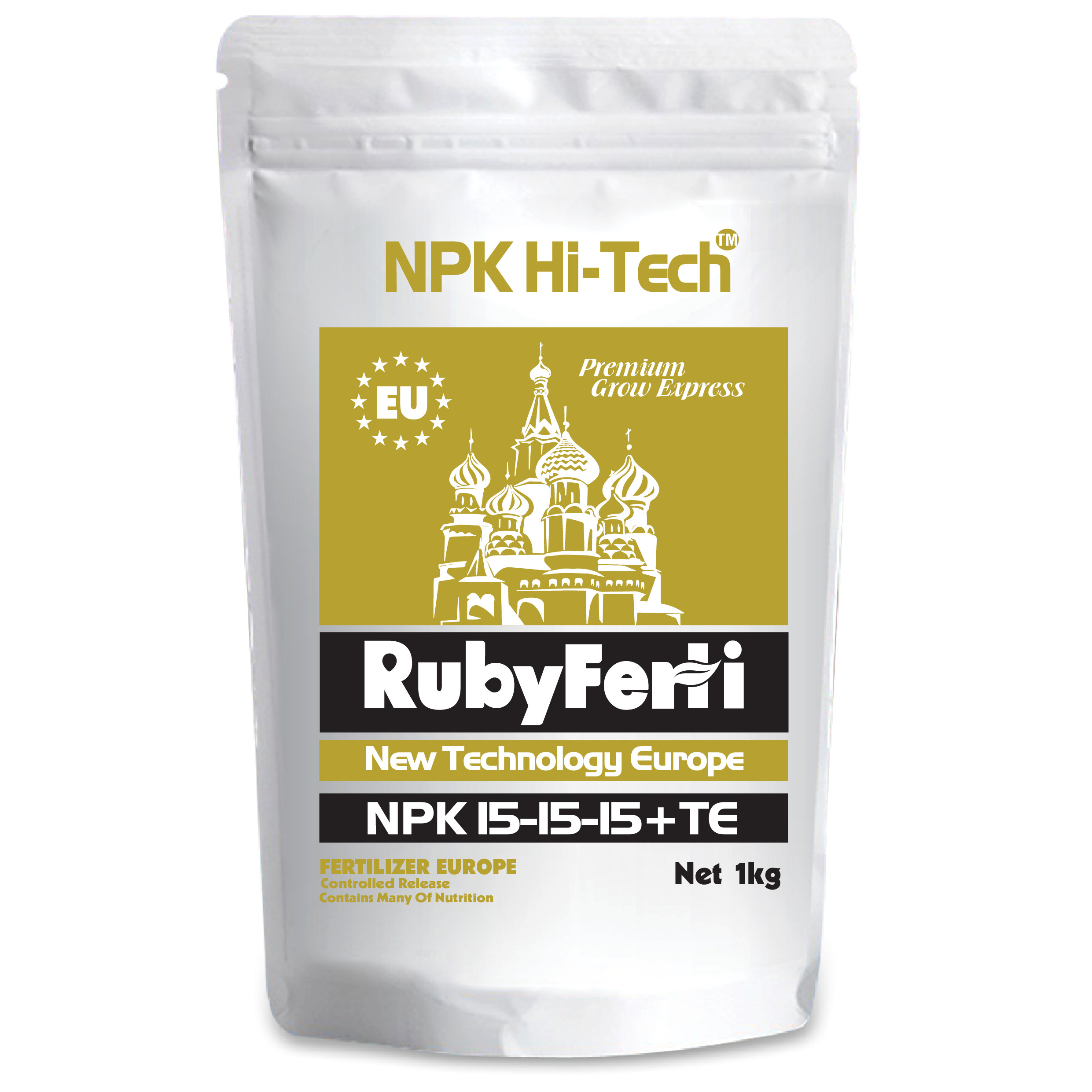 Phân bón NPK Hi-Tech: RubyFerti NPK 15-15-15+TE