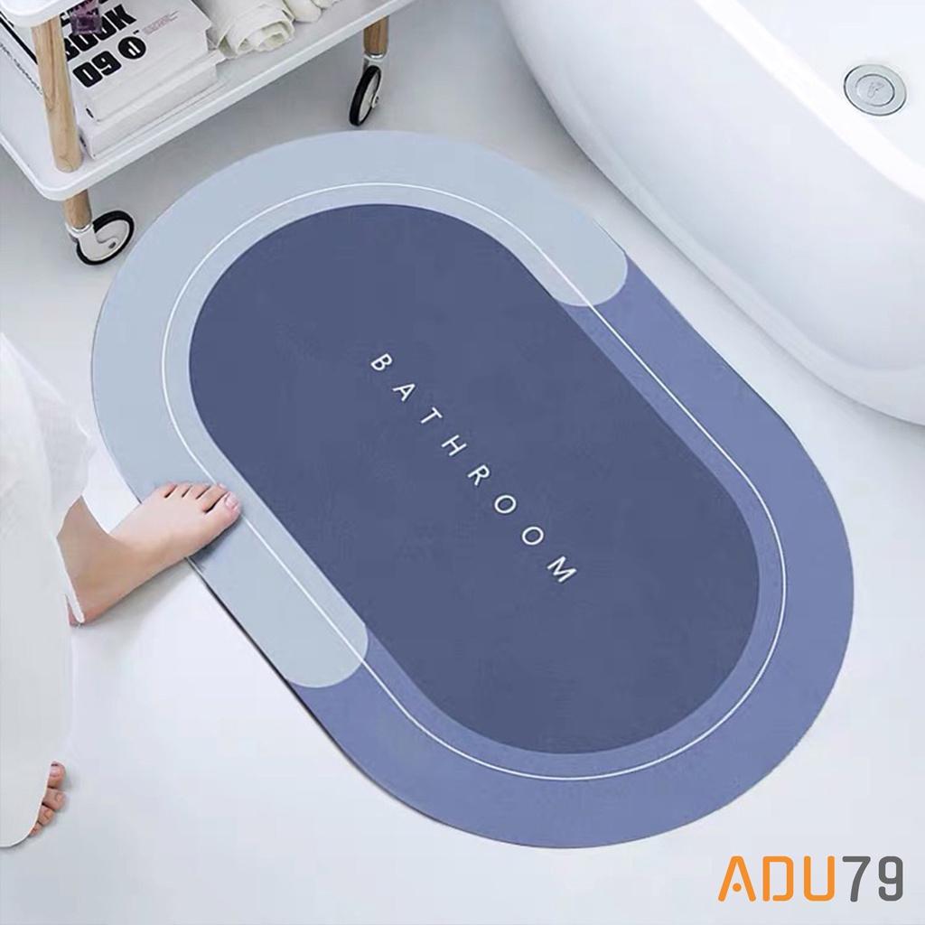 Thảm Lau Chân Silicon Siêu Thấm Hút Nước, Dày Êm Dùng Cho Phòng Tắm Chất Liệu Chống Trơn Trượt ADU79