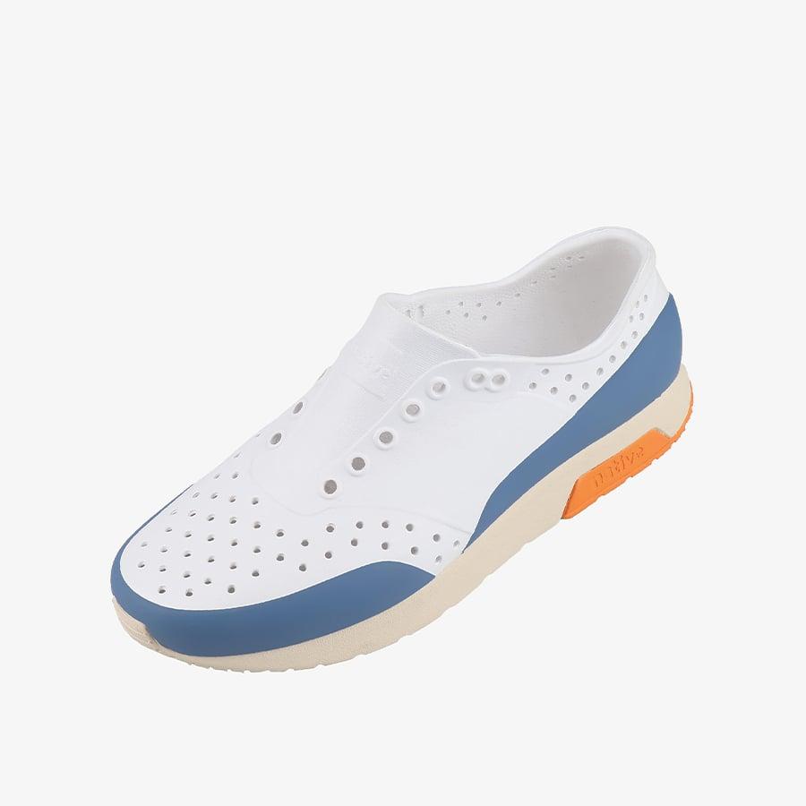 Giày Lười Unisex Native Lennox Block - Shell White/ Bone White/ Oasis Apricot - 36