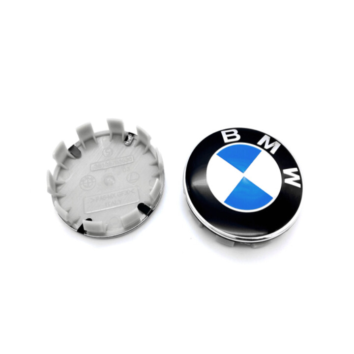 1 chiếc logo chụp mâm, ốp lazang ô tô, xe hơi BMW đường kính 68mm BMW68