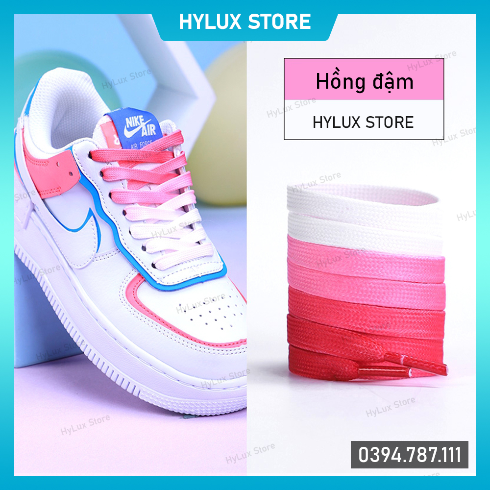 [8 màu] Dây giày gradient chuyển sắc cho Air Force 1 (AF1), Jordan 1 (JD1) cao cấp