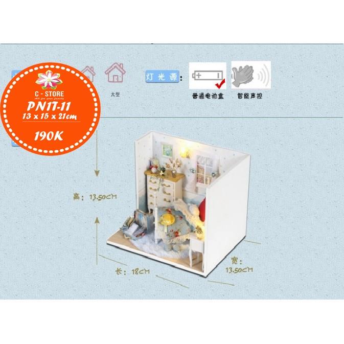 Bộ lắp ghép phòng ngủ nhà búp bê của cô bé mùa đông