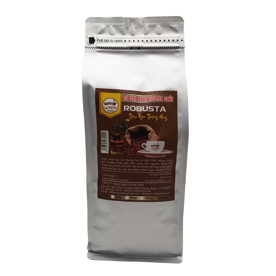 Cà Phê ROBUSTA - Rang Mộc Nguyên Chất - Dạng Xay Pha Phin - Coffee New