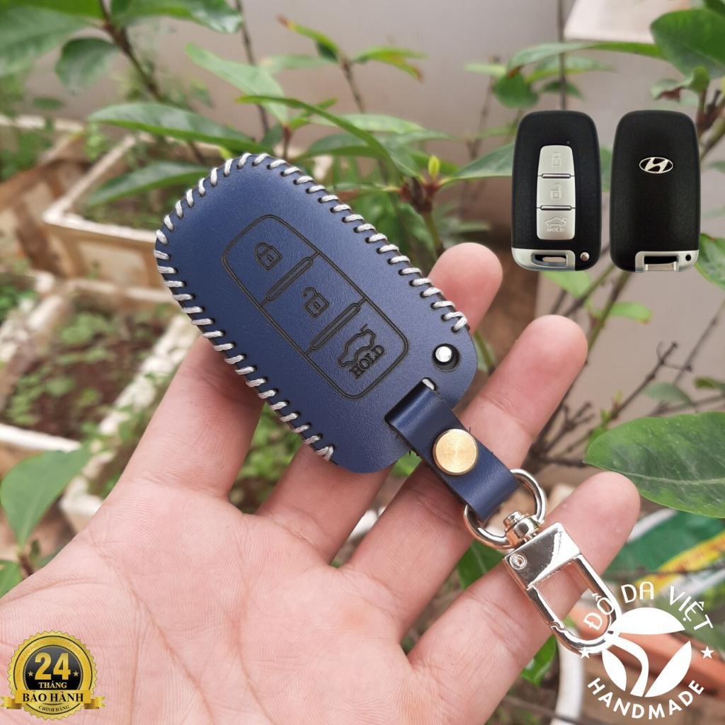Bao Da Chìa Khoá ô tô Hyundai Sonata, Tucson, Santafe, Genesis, i30, Elantra, Veloster. da bò thật