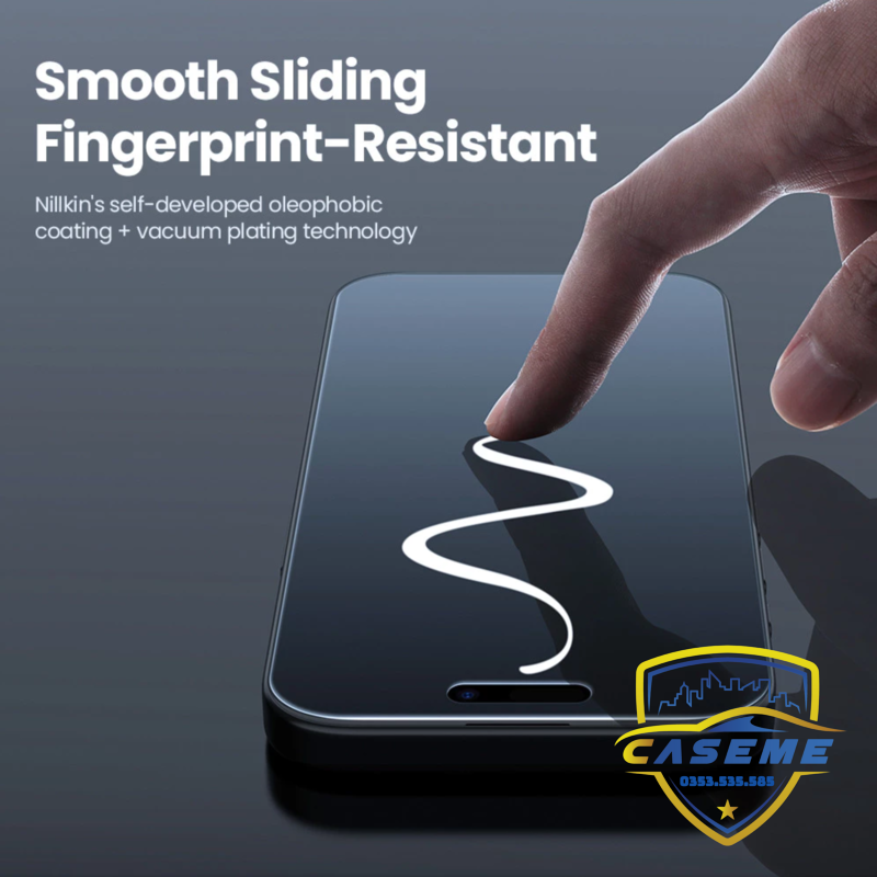 Kính cường lực chống nhìn trộm Nillkin dành cho iPhone 17, iPhone Air, iPhone 17 Pro, iPhone 17 Pro Max kèm khung trợ dán  - Hàng chính hãng