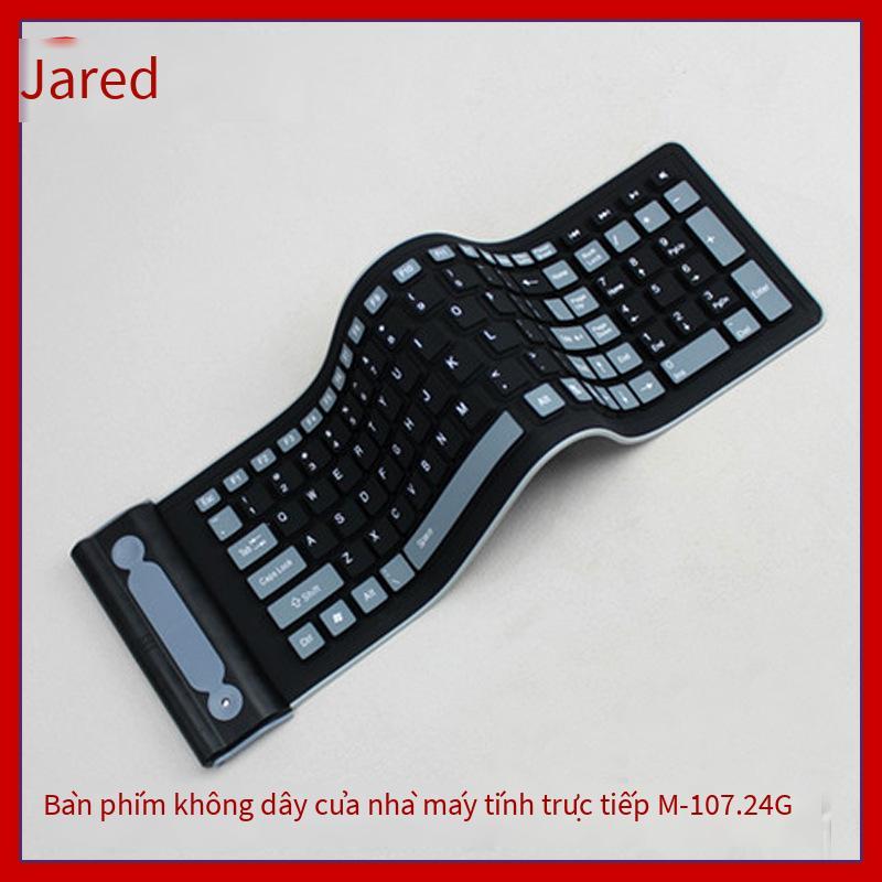 Tốt nhất tại chỗ cung cấp Bàn phím silicon 2.4G 107 phím gấp bàn phím tắt tiếng mềm Đài Loan ký tự truyền thống của Trung Quốc tại chỗ silicon 2.4G