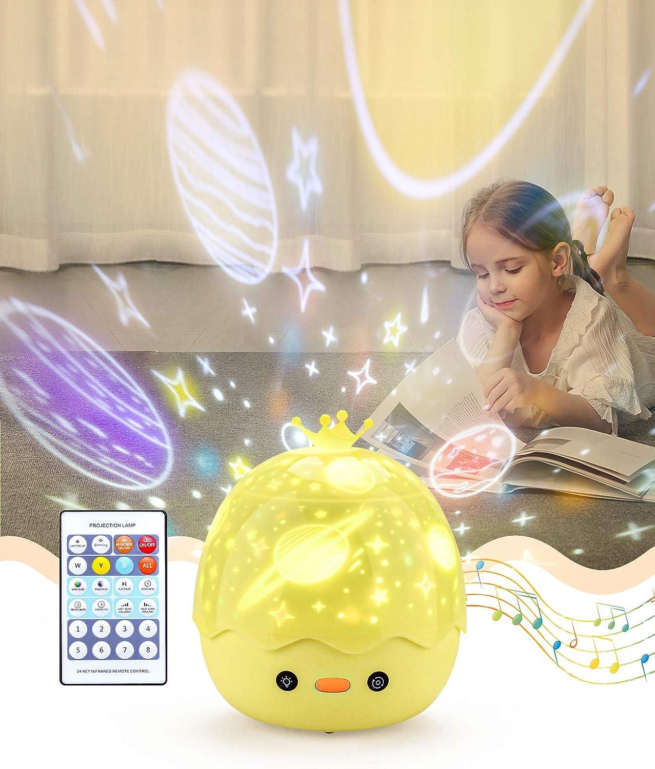 Đèn ngủ chiếu sao, Đèn ngủ xoay 360° có nhạc + Bluetooth
